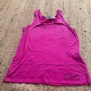 Vintage 90s Forenza Sportswear Pink Cotton Graphic Patch Tank Top Womens Medium